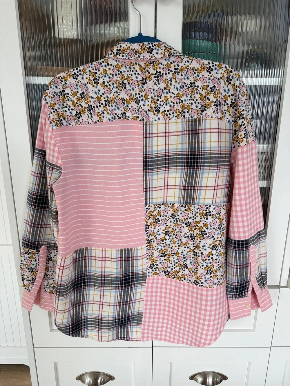 Flannel patchwork button down - Picture 5 of 9